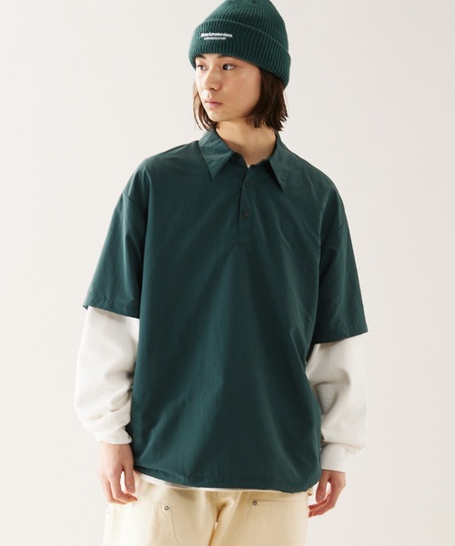 JOURNAL STANDARD(ジャーナルスタンダード)の「【ZOZO限定】FUNCTION SH PO SS / ファンクション プルオーバー 半袖(シャツ/ブラウス・メンズ・チャコールグレー/グレイッシュブルー/ネイビー/モスグリーン/ブラック/ライトベージュ/カーキ・M/L)」の5枚目の写真
