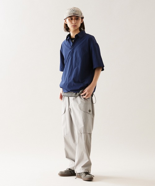 JOURNAL STANDARD(ジャーナルスタンダード)の「【ZOZO限定】FUNCTION SH PO SS / ファンクション プルオーバー 半袖(シャツ/ブラウス・メンズ・チャコールグレー/グレイッシュブルー/ネイビー/モスグリーン/ブラック/ライトベージュ/カーキ・M/L)」の22枚目の写真