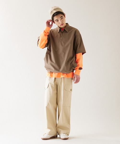 JOURNAL STANDARD(ジャーナルスタンダード)の「【ZOZO限定】FUNCTION SH PO SS / ファンクション プルオーバー 半袖(シャツ/ブラウス・メンズ・チャコールグレー/グレイッシュブルー/ネイビー/モスグリーン/ブラック/ライトベージュ/カーキ・M/L)」の8枚目の写真
