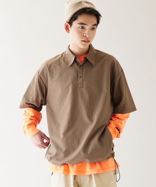 JOURNAL STANDARD(ジャーナルスタンダード)の「【ZOZO限定】FUNCTION SH PO SS / ファンクション プルオーバー 半袖(シャツ/ブラウス・メンズ・チャコールグレー/グレイッシュブルー/ネイビー/モスグリーン/ブラック/ライトベージュ/カーキ・M/L)」の12枚目の写真