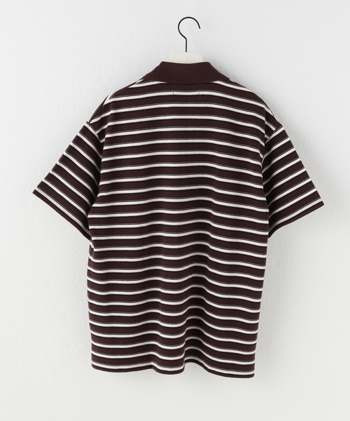 Jieda（ジエダ）の「【JIEDA / ジエダ】BORDER KANOKO ポロ SS（ポロシャツ・メンズ・ブラウン・1）」の2枚目の写真