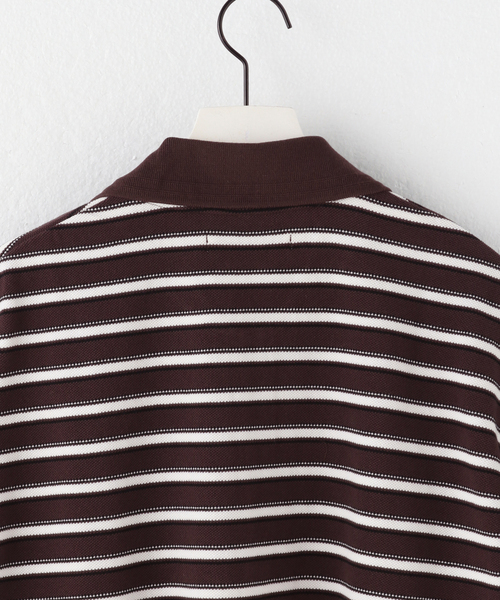 Jieda（ジエダ）の「【JIEDA / ジエダ】BORDER KANOKO ポロ SS（ポロシャツ・メンズ・ブラウン・1）」の4枚目の写真