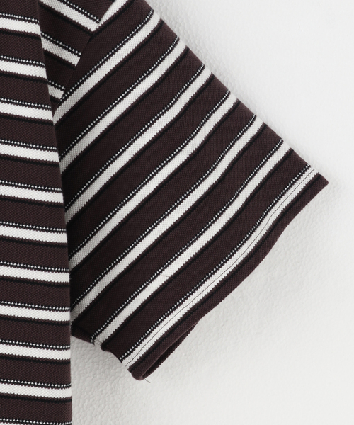 Jieda（ジエダ）の「【JIEDA / ジエダ】BORDER KANOKO ポロ SS（ポロシャツ・メンズ・ブラウン・1）」の6枚目の写真