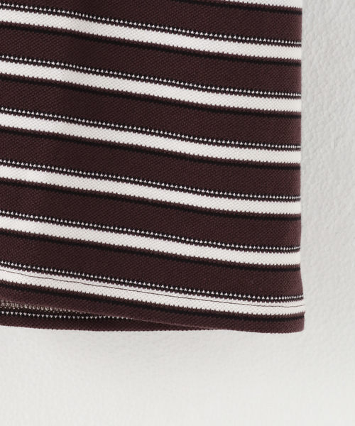 Jieda（ジエダ）の「【JIEDA / ジエダ】BORDER KANOKO ポロ SS（ポロシャツ・メンズ・ブラウン・1）」の9枚目の写真