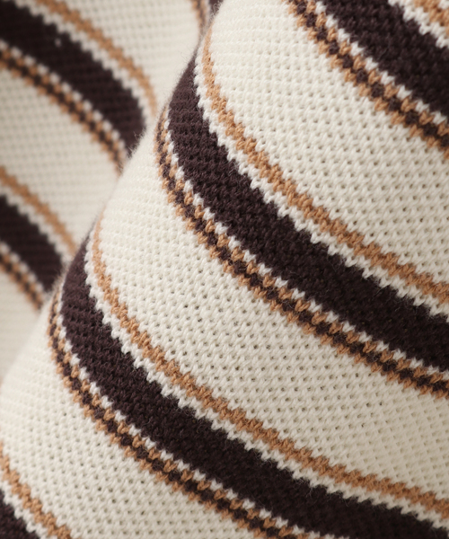 Jieda（ジエダ）の「【JIEDA / ジエダ】BORDER KANOKO ポロ SS（ポロシャツ・メンズ・ブラウン・1）」の13枚目の写真