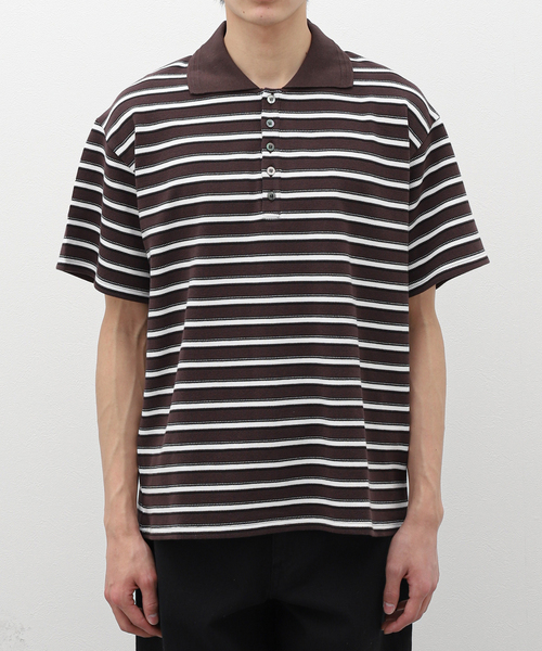Jieda（ジエダ）の「【JIEDA / ジエダ】BORDER KANOKO ポロ SS（ポロシャツ・メンズ・ブラウン・1）」の16枚目の写真
