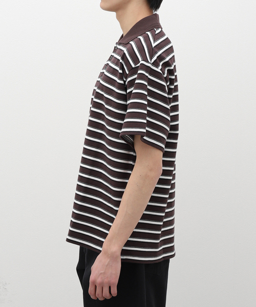 Jieda（ジエダ）の「【JIEDA / ジエダ】BORDER KANOKO ポロ SS（ポロシャツ・メンズ・ブラウン・1）」の17枚目の写真