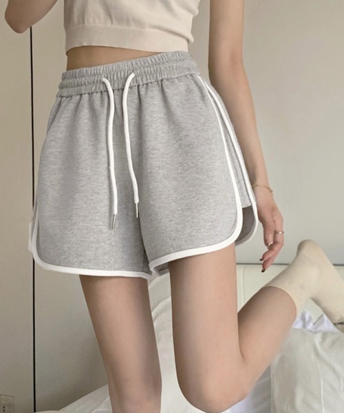 Miniministore(ミニミニストア)の「韓国ショートパンツ レディース スポーツ(スウェットパンツ・レディース・ブラック/ホワイト/グレー/フューシャピンク・FREE)」の3枚目の写真