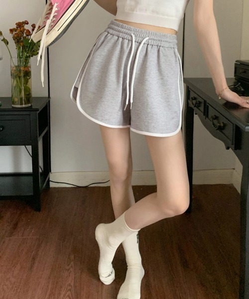 Miniministore(ミニミニストア)の「韓国ショートパンツ レディース スポーツ(スウェットパンツ・レディース・ブラック/ホワイト/グレー/フューシャピンク・FREE)」の8枚目の写真