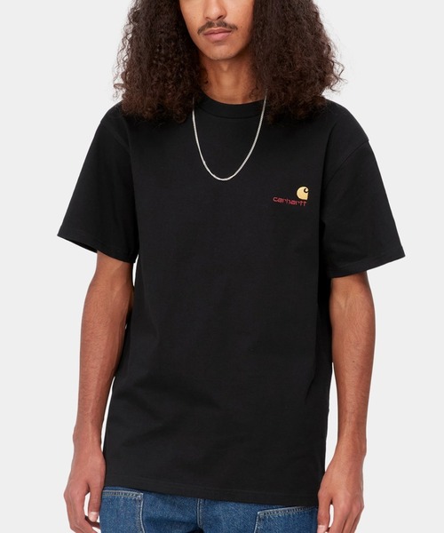 Carhartt WIP（カーハートダブリューアイピー）の「Carhartt WIP/カーハートダブリューアイピー S/S AMERICAN SCRIPTT-SHIRT 半袖Ｔシャツ I029956（Tシャツ/カットソー・メンズ・ブラック/ヘザーグレー/ライトブルー/ベージュ/ホワイト/ブラウン・XL/M/S/L）」の2枚目の写真