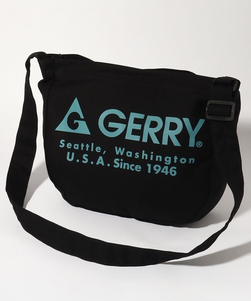 GERRY(ジェリー)の「【GERRY/ジェリー】ニュースペーパー キャンバス ロゴ ショルダーバッグ(ショルダーバッグ・メンズ・アイボリー/ブラック・FREE)」の1枚目の写真