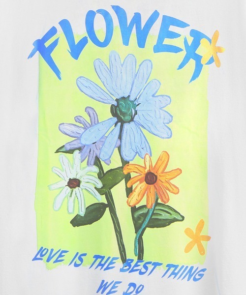 オーバーサイズ 手書き風デイジープリントTシャツ 花柄（Tシャツ/カットソー）｜Ressaca（レサーカ）