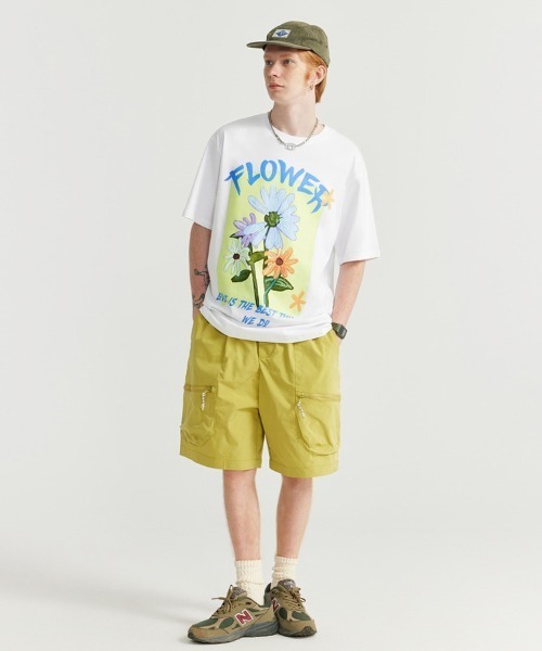 オーバーサイズ 手書き風デイジープリントTシャツ 花柄（Tシャツ/カットソー）｜Ressaca（レサーカ）