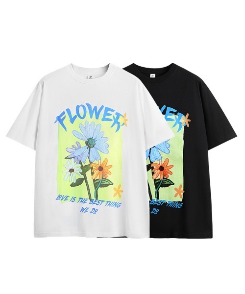 Ressaca（レサーカ）の「オーバーサイズ 手書き風デイジープリントT