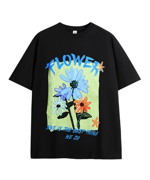 Ressaca（レサーカ）の「オーバーサイズ 手書き風デイジープリントT