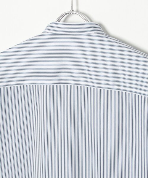 ikka（イッカ）の「7分袖イージーケアバンドカラーシャツ（シャツ/ブラウス・メンズ・ネイビー/ホワイト・S/M/L/XL）」の11枚目の写真
