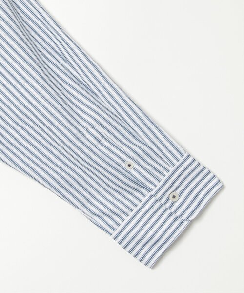 ikka（イッカ）の「7分袖イージーケアバンドカラーシャツ（シャツ/ブラウス・メンズ・ネイビー/ホワイト・S/M/L/XL）」の13枚目の写真