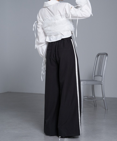 RAY CASSIN（レイカズン）の「チュールビスチェ（チューブトップ・レディース・ブラック/グレー/ホワイト・FREE）」の5枚目の写真