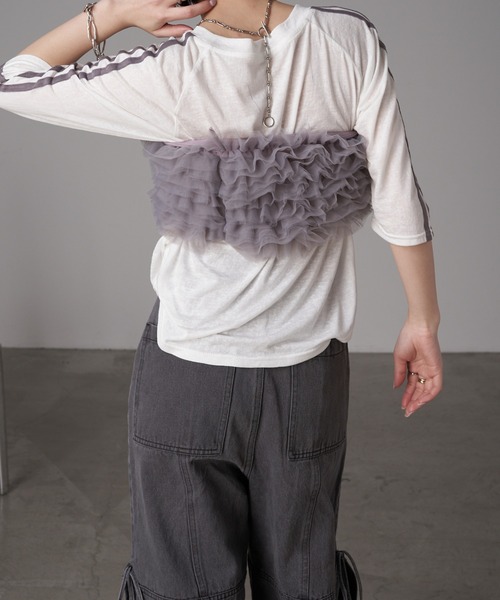 RAY CASSIN（レイカズン）の「チュールビスチェ（チューブトップ・レディース・ブラック/グレー/ホワイト・FREE）」の13枚目の写真