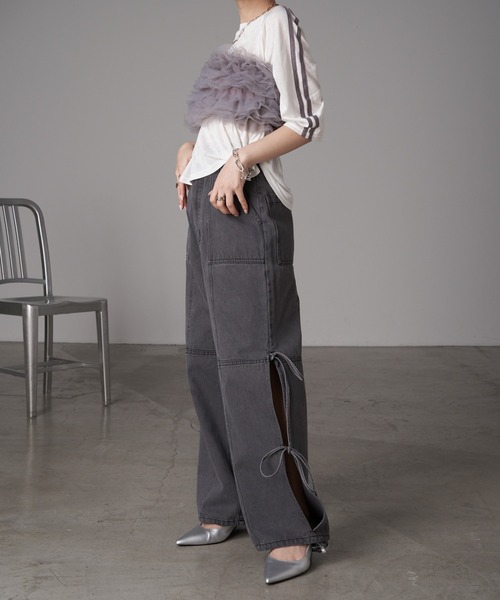 RAY CASSIN（レイカズン）の「チュールビスチェ（チューブトップ・レディース・ブラック/グレー/ホワイト・FREE）」の12枚目の写真