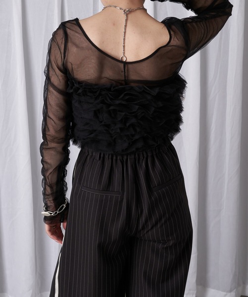 RAY CASSIN（レイカズン）の「チュールビスチェ（チューブトップ・レディース・ブラック/グレー/ホワイト・FREE）」の19枚目の写真