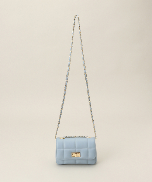 La TOTALITE（ラトータリテ）の「【MILOS/ミロス】別注スクエアキルトショルダーBAG（ショルダーバッグ・レディース・アイボリー/ブルー系その他・FREE）」の5枚目の写真