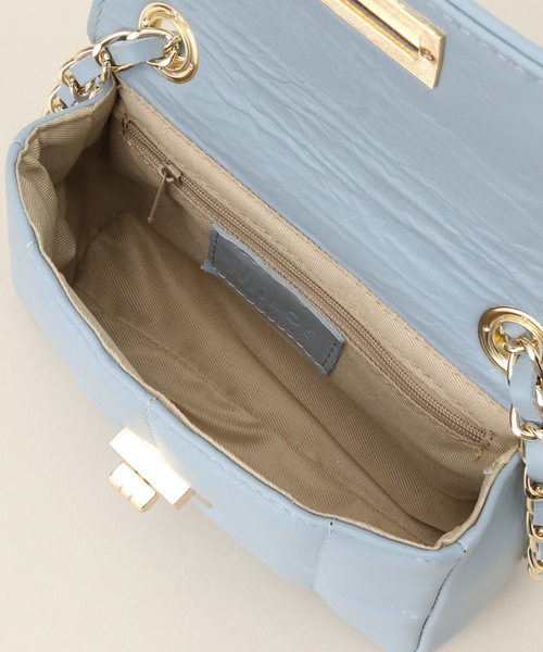La TOTALITE（ラトータリテ）の「【MILOS/ミロス】別注スクエアキルトショルダーBAG（ショルダーバッグ・レディース・アイボリー/ブルー系その他・FREE）」の10枚目の写真