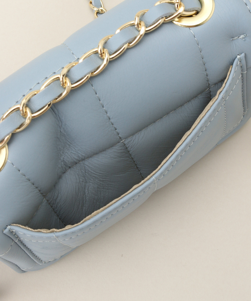 La TOTALITE（ラトータリテ）の「【MILOS/ミロス】別注スクエアキルトショルダーBAG（ショルダーバッグ・レディース・アイボリー/ブルー系その他・FREE）」の13枚目の写真