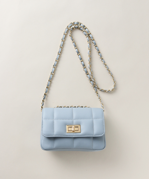 La TOTALITE（ラトータリテ）の「【MILOS/ミロス】別注スクエアキルトショルダーBAG（ショルダーバッグ・レディース・アイボリー/ブルー系その他・FREE）」の19枚目の写真