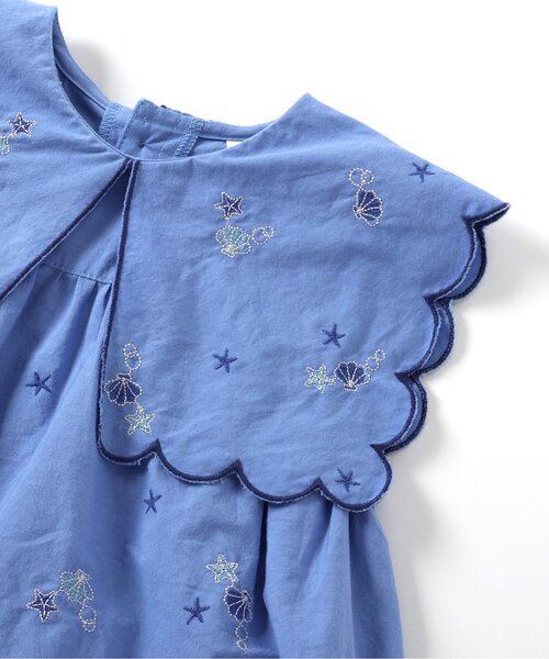 apres les cours（アプレレクール）の「ハート・フラワー・シェル スカラップチュニック（チュニック・キッズ・アイボリー/サーモンピンク/ブルー・80/90/100/110/120/130/140）」の10枚目の写真