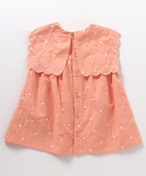 apres les cours（アプレレクール）の「ハート・フラワー・シェル スカラップチュニック（チュニック・キッズ・アイボリー/サーモンピンク/ブルー・80/90/100/110/120/130/140）」の14枚目の写真