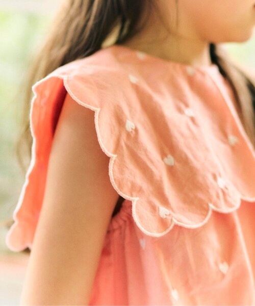apres les cours（アプレレクール）の「ハート・フラワー・シェル スカラップチュニック（チュニック・キッズ・アイボリー/サーモンピンク/ブルー・80/90/100/110/120/130/140）」の19枚目の写真