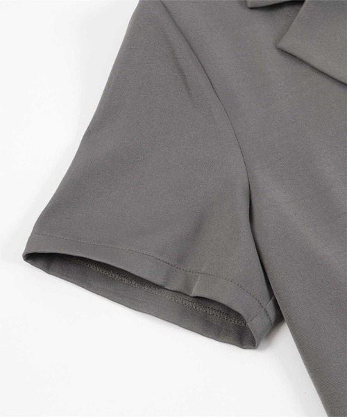 バックベルト半袖テーラードジャケット（テーラードジャケット）｜miette（ミエット）