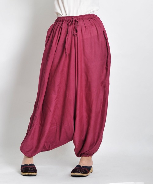MARAI(マーライ)の「【MARAI】サルエルパンツ アラジンパンツ バルーンパンツ レーヨン(その他パンツ・レディース・ターコイズブルー/グレー/オレンジ/パープル/ネイビー/ワイン/ブラック/ライトグレー/ライトグリーン/ピンク・FREE)」の10枚目の写真