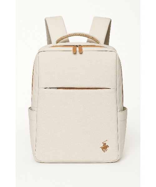 BEVERLY HILLS POLO CLUB（ビバリーヒルズポロクラブ）の「別注 BEVERLY HILLS POLO CLUB/ビバリーヒルズポロクラブ ポニー刺繍 ブランド ロゴ スクエア リュックサック BHPC バックパック 大容量 約20L（バックパック/リュック・メンズ・ブラック/ベージュ/ネイビー・FREE）」の21枚目の写真