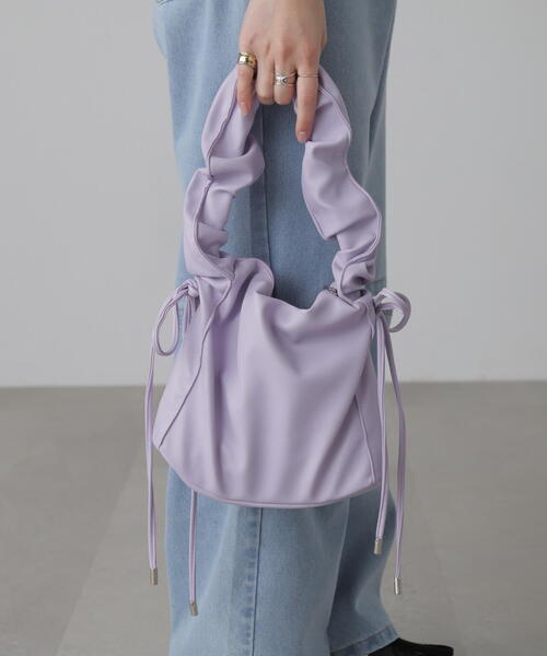 FREE'S MART（フリーズマート）の「◆フリルショルダーバッグ（ショルダーバッグ・レディース・ブラック/パープル・ﾌﾘ-）」の8枚目の写真