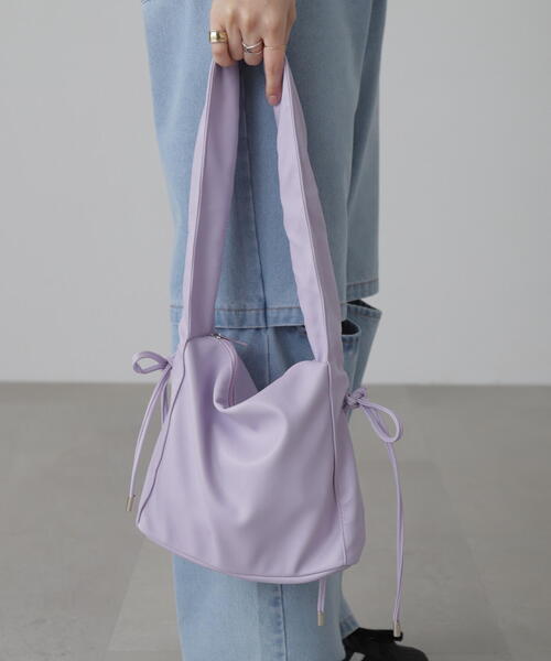 FREE'S MART（フリーズマート）の「◆フリルショルダーバッグ（ショルダーバッグ・レディース・ブラック/パープル・ﾌﾘ-）」の9枚目の写真