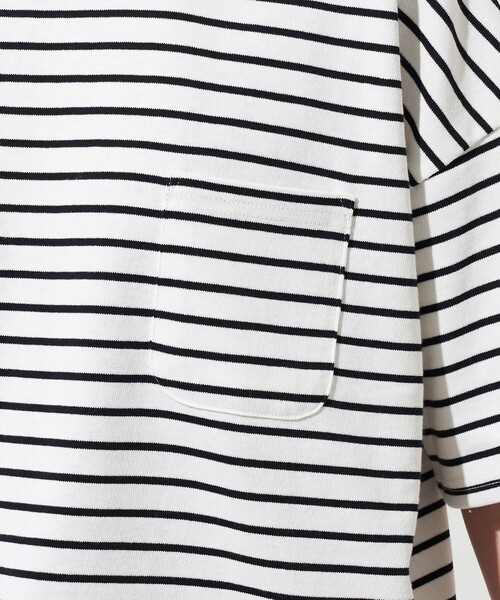FREAK'S STORE(フリークスストア)の「WEB限定 USAコットン ビッグシルエット 半袖 Tシャツ(Tシャツ/カットソー・レディース・ブラック/レッド/ブラウン/ブルー/オフホワイト/ストライプ・フリ-)」の10枚目の写真