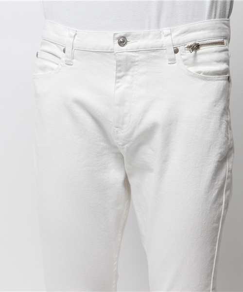 WEGO（ウィゴー）の「WEGO/ドロップクロッチZIPスキニーパンツ（デニムパンツ・メンズ・ブラック/ホワイト・LARGE/MEDIUM）」の10枚目の写真