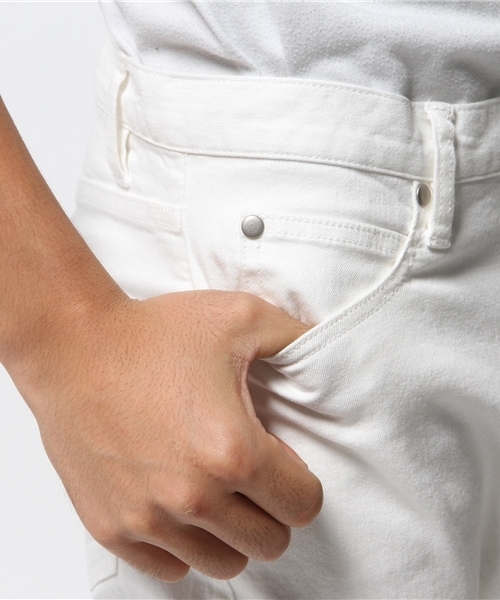 WEGO（ウィゴー）の「WEGO/ドロップクロッチZIPスキニーパンツ（デニムパンツ・メンズ・ブラック/ホワイト・LARGE/MEDIUM）」の12枚目の写真