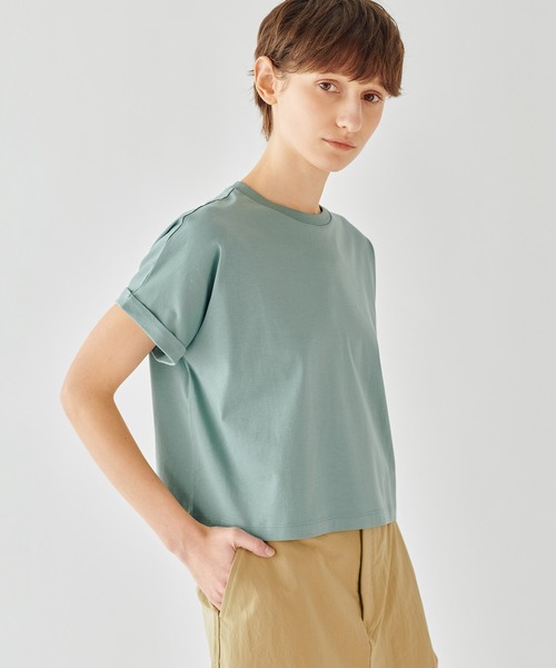 handvaerk（ハンドバーク）の「handvaerk | 〈別注〉60/2 クルーネック ワイドTシャツ WOMEN（Tシャツ/カットソー・レディース・ブラック/ブラウン系その他2/グリーン系その他/ダークグレー/ホワイト/ブルー系その他2・S）」の5枚目の写真