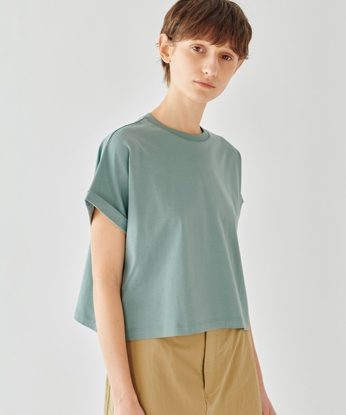 handvaerk（ハンドバーク）の「handvaerk | 〈別注〉60/2 クルーネック ワイドTシャツ WOMEN（Tシャツ/カットソー・レディース・ブラック/ブラウン系その他2/グリーン系その他/ダークグレー/ホワイト/ブルー系その他2・S）」の17枚目の写真