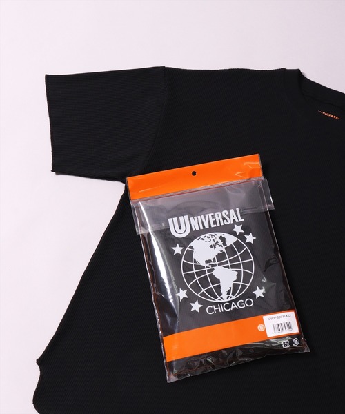 UNIVERSAL OVERALL(ユニバーサルオーバーオール)の「(LG)【UNIVERSAL OVERALL】【パックT】ルーズフィット ワッフル Tシャツ(Tシャツ/カットソー・メンズ・ホワイト系1/ホワイト系2/ブラック系2/ブラック系/ホワイト/ブラック系1・MEDIUM/LARGE/X-LARGE)」の4枚目の写真