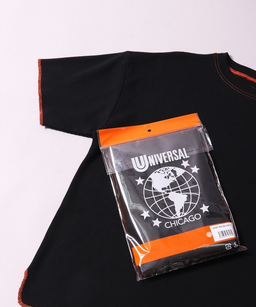 UNIVERSAL OVERALL(ユニバーサルオーバーオール)の「(LG)【UNIVERSAL OVERALL】【パックT】ルーズフィット ワッフル Tシャツ(Tシャツ/カットソー・メンズ・ホワイト系1/ホワイト系2/ブラック系2/ブラック系/ホワイト/ブラック系1・MEDIUM/LARGE/X-LARGE)」の6枚目の写真
