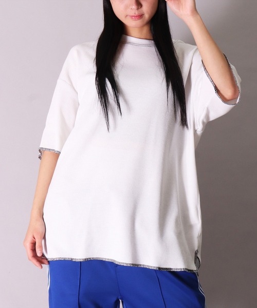 UNIVERSAL OVERALL(ユニバーサルオーバーオール)の「(LG)【UNIVERSAL OVERALL】【パックT】ルーズフィット ワッフル Tシャツ(Tシャツ/カットソー・メンズ・ホワイト系1/ホワイト系2/ブラック系2/ブラック系/ホワイト/ブラック系1・MEDIUM/LARGE/X-LARGE)」の22枚目の写真