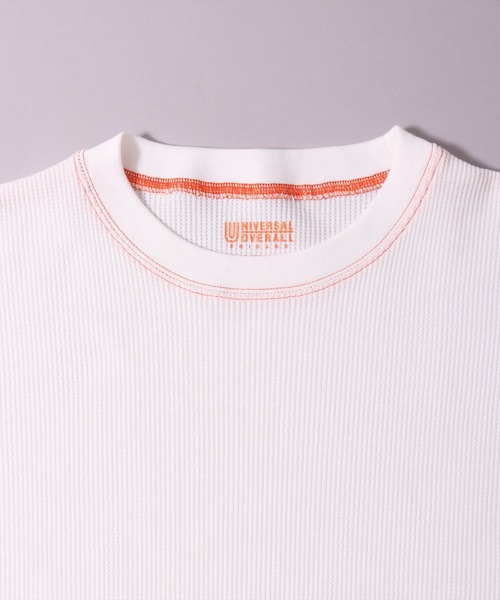 UNIVERSAL OVERALL(ユニバーサルオーバーオール)の「(LG)【UNIVERSAL OVERALL】【パックT】ルーズフィット ワッフル Tシャツ(Tシャツ/カットソー・メンズ・ホワイト系1/ホワイト系2/ブラック系2/ブラック系/ホワイト/ブラック系1・MEDIUM/LARGE/X-LARGE)」の12枚目の写真