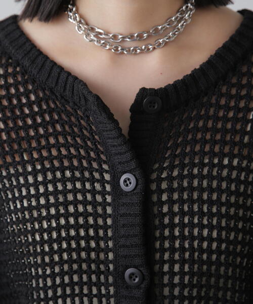 FREE'S MART（フリーズマート）の「◆前後2WAYメッシュニットカーディガン（カーディガン/ボレロ・レディース・ベージュ/ブルー/ブラック・FREE）」の13枚目の写真