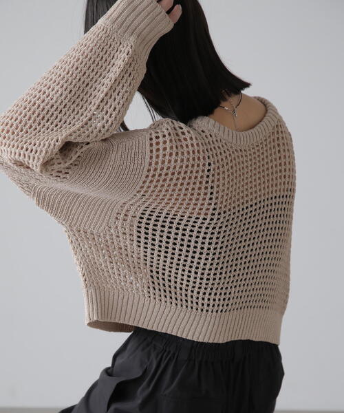 FREE'S MART（フリーズマート）の「◆前後2WAYメッシュニットカーディガン（カーディガン/ボレロ・レディース・ベージュ/ブルー/ブラック・FREE）」の19枚目の写真