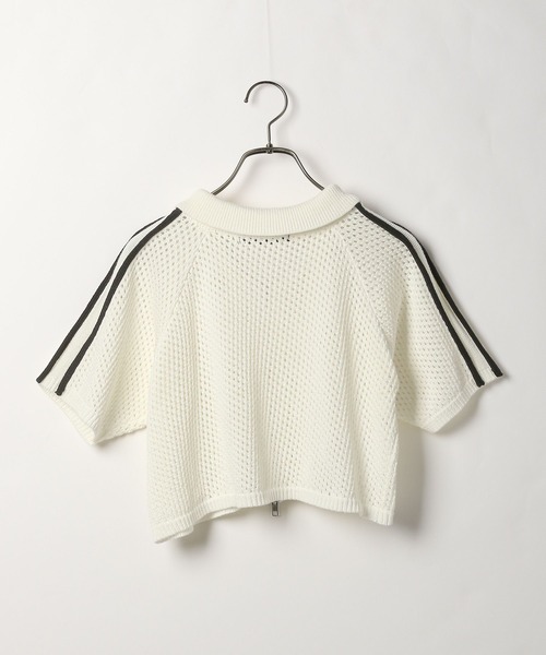 Heather（ヘザー）の「メッシュラインZIPニット（半袖） 118756