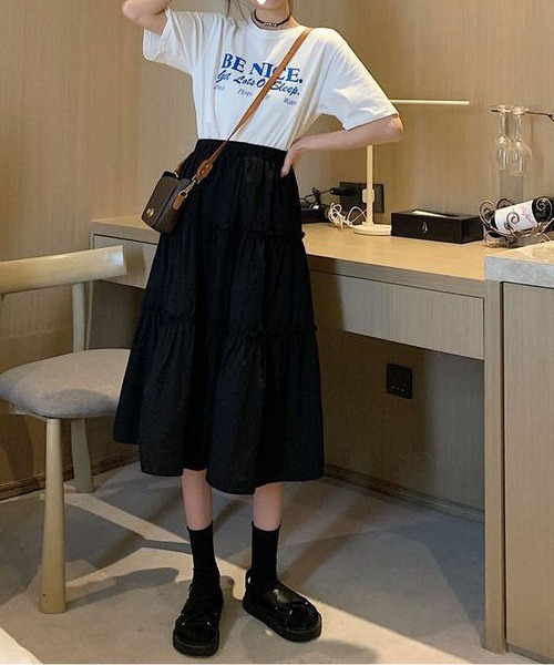 BLANC FICELLE(ブランフィセル)の「切替 スカート(スカート・レディース・ブラック/アイボリー/ベージュ/ホワイト・M)」の18枚目の写真